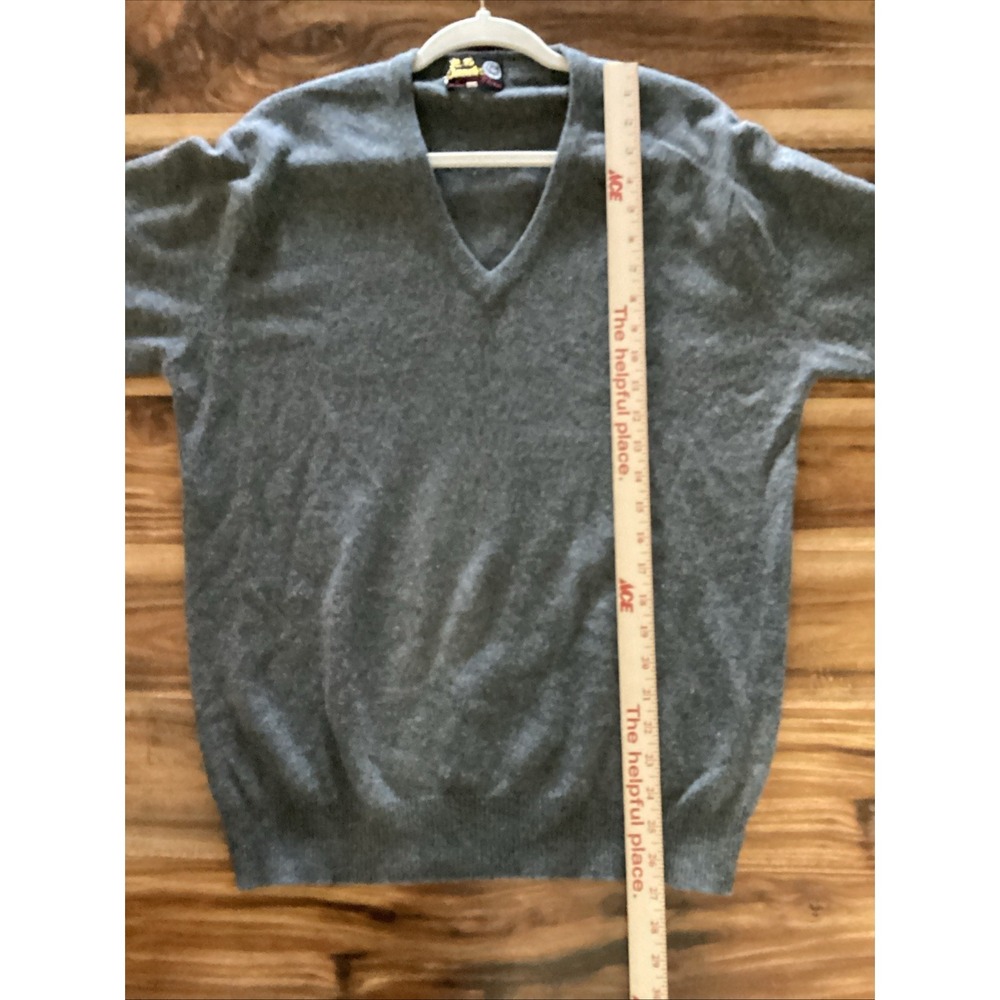 VTG Panda 100% Cashmere Sweater Size 42 Gray 70s 80s Fast Shipping - Picture 5 of 5